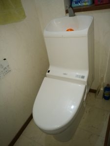 札幌市 豊平区 異物流れ トイレ詰まり修理 作業前