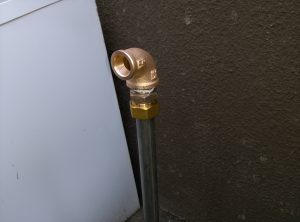 札幌市 白石区 菊水上町 屋外 散水栓 蛇口が取れた　継手配管