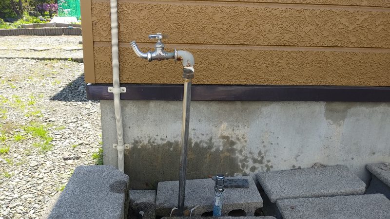 屋外散水栓から水が漏れる ｜ 江別市 元江別 ｜ 散水栓・水抜栓の修理